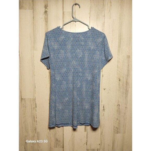 Susan Graver Blouse Lot Of 2 Blue Pink Size Medium - Picture 5 of 9